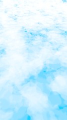 Background of abstract white color smoke isolated on blue color background. The wall of white fog. 3D illustration