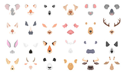 Animal face for video chat or selfie effect