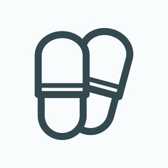 Obraz premium Slippers icon, house slippers vector icon
