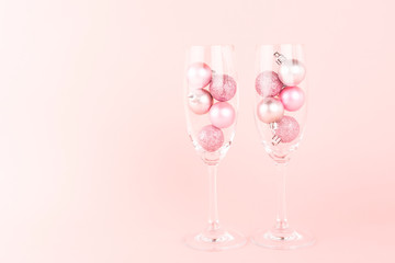 Two New Year glasses