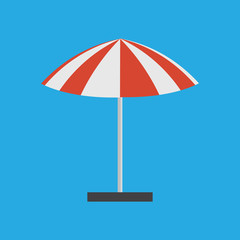 Obraz premium Umbrella for outdoor event vector. Umbrella beach market tent