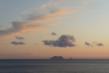 夕方の松前小島