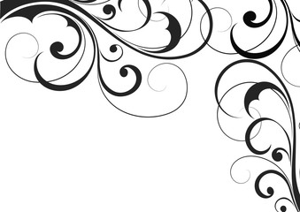 abstract drawing in tribal style in black tones