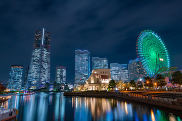横浜みなとみらいの夜景
