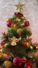 christmas tree and decorations