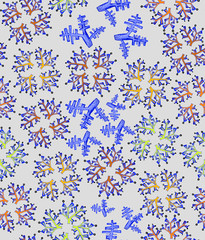 Seamless abstract floral pattern