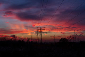 A beautiful sunset signifying the change of weather