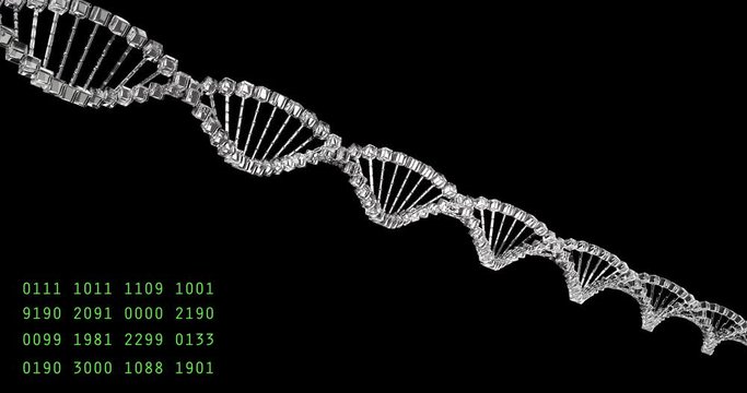 Analyzing DNA structure, forensic research, genes genetic disorders, science. Glass molecule able to loop