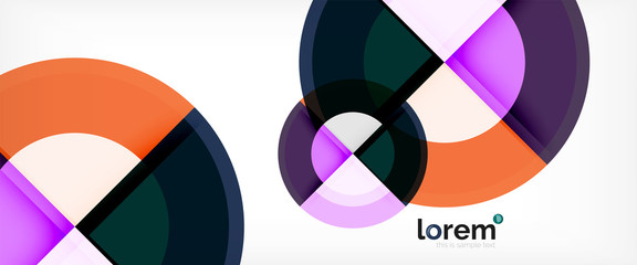 Fototapeta premium Multicolored round shapes abstract background