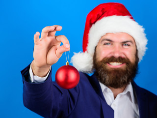 Business and christmas concept. Businessman offer you join christmas preparation. Special christmas...