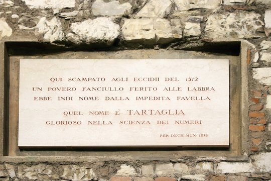 Lapide del matematico Tartaglia