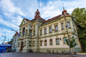 Fototapeta na wymiar Zrenjanin, Serbia - May 17, 2018: Building of City Hall in Zrenjanin.