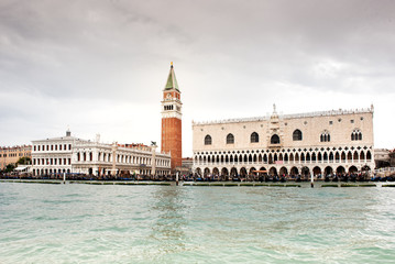 Fototapeta na wymiar San Marco place viewed from water