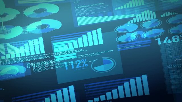 グラフと数字のデータ解析　ループ素材