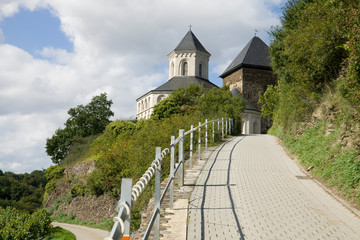 The way to the chapel of St. Matthias in Kobern-Gondorf.  Kobern-Gondorf is a commune in Germany....
