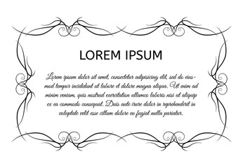 Decorative vintage horizontal frame