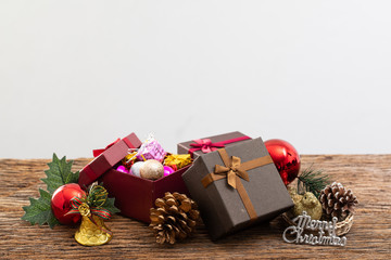 present box with color ribbon on white background for christmas birthday special occassion