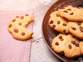 appetizing american cookies. close-up
