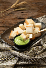 pandan custard bread thai dessert  sweet