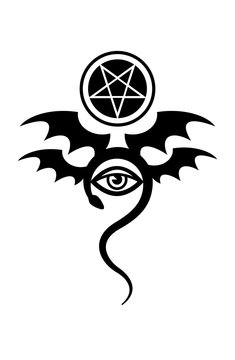 EVIL EYE (The Greater Malefic). Mystical Symbol of Black Magic, Emblem of Witchcraft and Sign of Necromancy. [tattoo]