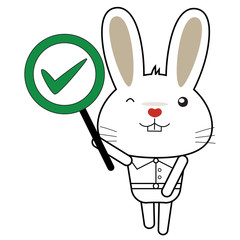 Bunny and rabbit character Illustration