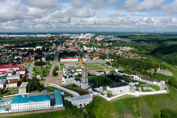 Tobolsk, Russia - July 15, 2016: Bird eye view onto Tobolsk Kremlin. Tyumen region