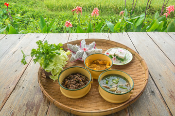 The local food set thai style from Nan ,Thailand