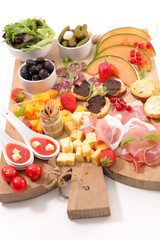 assorted snack and buffet food