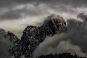 Dolomites Landscape with Snow - Italy - Alpes 