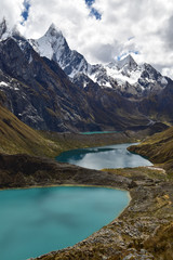 Fototapeta na wymiar Mirador tres lagunas, Cordillera Huayhuash, Peru