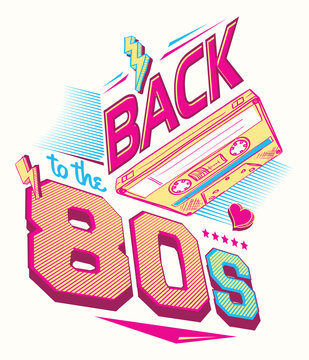 Back To The 80s Retro Party Poster Design