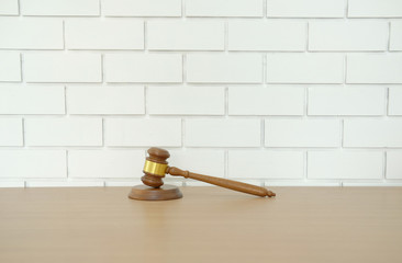 judge gavel at courtroom. lawyer attorney justice workplace