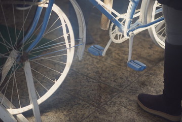 Fototapeta na wymiar Glowing Bicycle Closeup