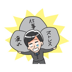 Men with suits where stress accumulates