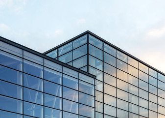 Fototapeta na wymiar modern glass facade of the building