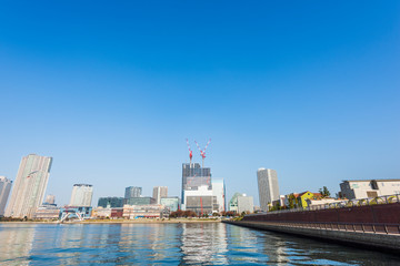 Naklejka premium 豊洲の都市風景 Landscape of Tokyo city