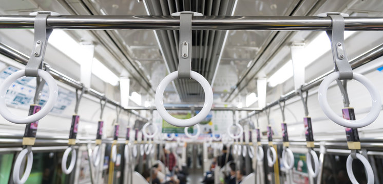 Fototapeta 吊り革・電車