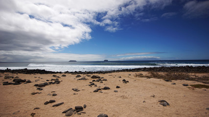 Pacific ocean, view from Galapagos Islands