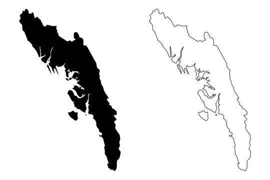 Rakhine State (Administrative divisions of Myanmar, Republic of the Union of Myanmar, Burma) map vector illustration, scribble sketch Arakan State map