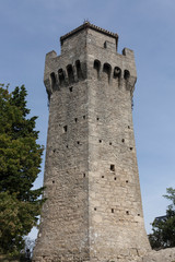 Fototapeta na wymiar Observation tower in San Marino