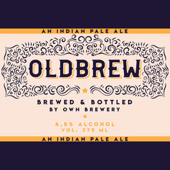 vintage frame beer design with beautiful ornament elements