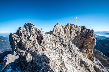 Zugspitze Gipfel und Gipfelkreuz
