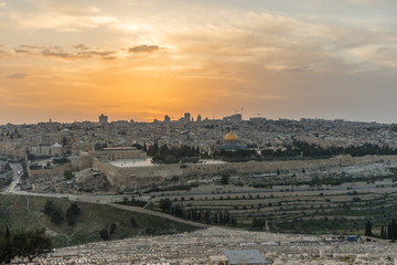 Fototapeta na wymiar Jerusalem Sunset