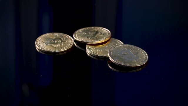 Currency concept - cryptocurrency, bitcon