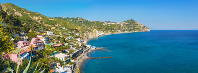 Le Fumarole beach near Sant'Angelo on Ischia island, Italy