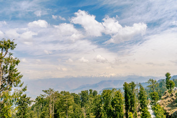 Fototapeta na wymiar Jot- a place near Khajjiar, a view from the top, Pir Panjal mountain range