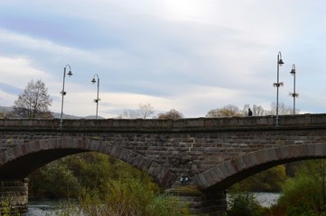 old stone bridge in autumn
