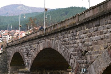 old stone bridge in autumn
