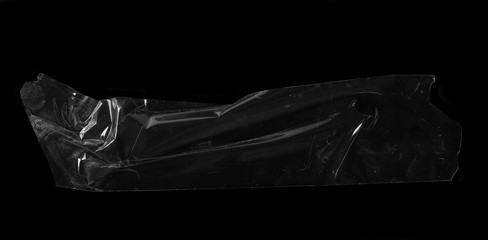 transparent adhesive tape isolated on black background