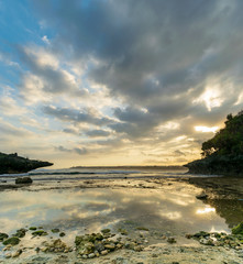 sunset on the beach